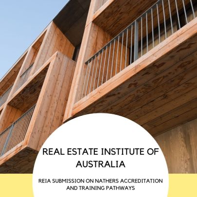 REIA Submission on NatHERS Accreditation and Training Pathways