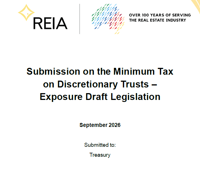 REIA Submission on the Minimum Tax on Discretionary Trusts Exposure Draft Legislation