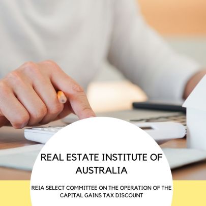 REIA Select Committee on the Operation of the Capital Gains Tax Discount