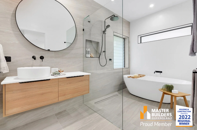 Bathroom with modern tiling and waterproofing by Tile For Life
