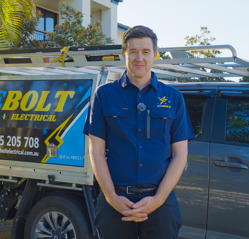 Icebolt maintenance electrician with the service ute